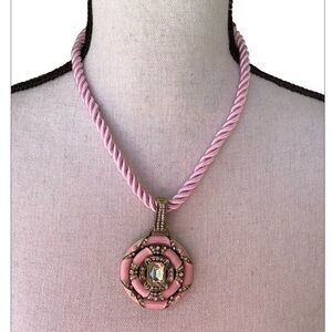Heidi Daus Swarovski Crystal & Enamel Cord Enhancer Deco Necklace